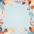 cute fall spring seasonal pastel blank background, AIGENERATED